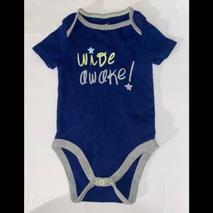 Cloud Island Baby Boy Onesie Wide Awake 3/6M